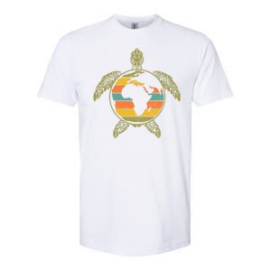 Earth Day Turtle Retro Softstyle CVC T-Shirt