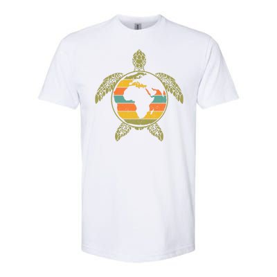 Earth Day Turtle Retro Softstyle® CVC T-Shirt