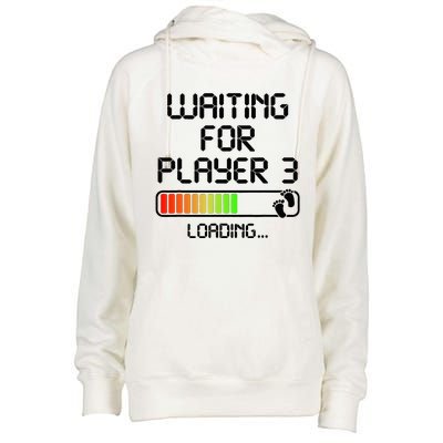 Expectant Dad To Be Gamer Pregnancy Announcement Player 3 Womens Funnel Neck Pullover Hood