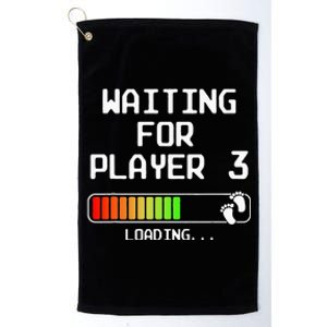 Expectant Dad To Be Gamer Pregnancy Announcement Player 3 Platinum Collection Golf Towel