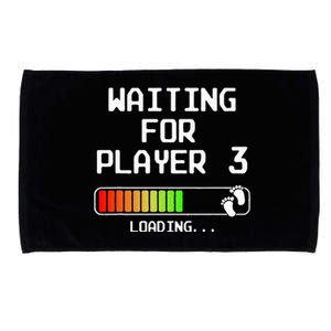 Expectant Dad To Be Gamer Pregnancy Announcement Player 3 Microfiber Hand Towel