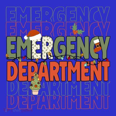 Emergency Departt Team Christmas Santa Hat Ed Nurse Er Cool Gift T-Shirt