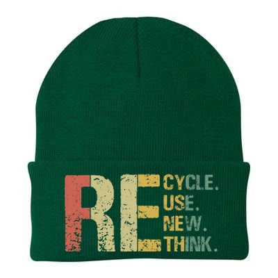 Earth Day Tee Recycle Reuse Renew Rethink Knit Cap Winter Beanie