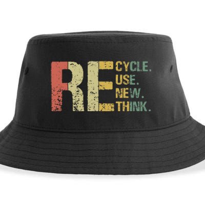 Earth Day Tee Recycle Reuse Renew Rethink Sustainable Bucket Hat