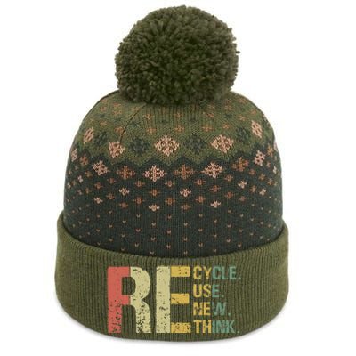 Earth Day Tee Recycle Reuse Renew Rethink The Baniff Cuffed Pom Beanie