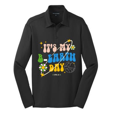 Earth Day Tee Its My Bgreat Giftearth Day Funny Birthday Earth Day Funny Gift Silk Touch Performance Long Sleeve Polo