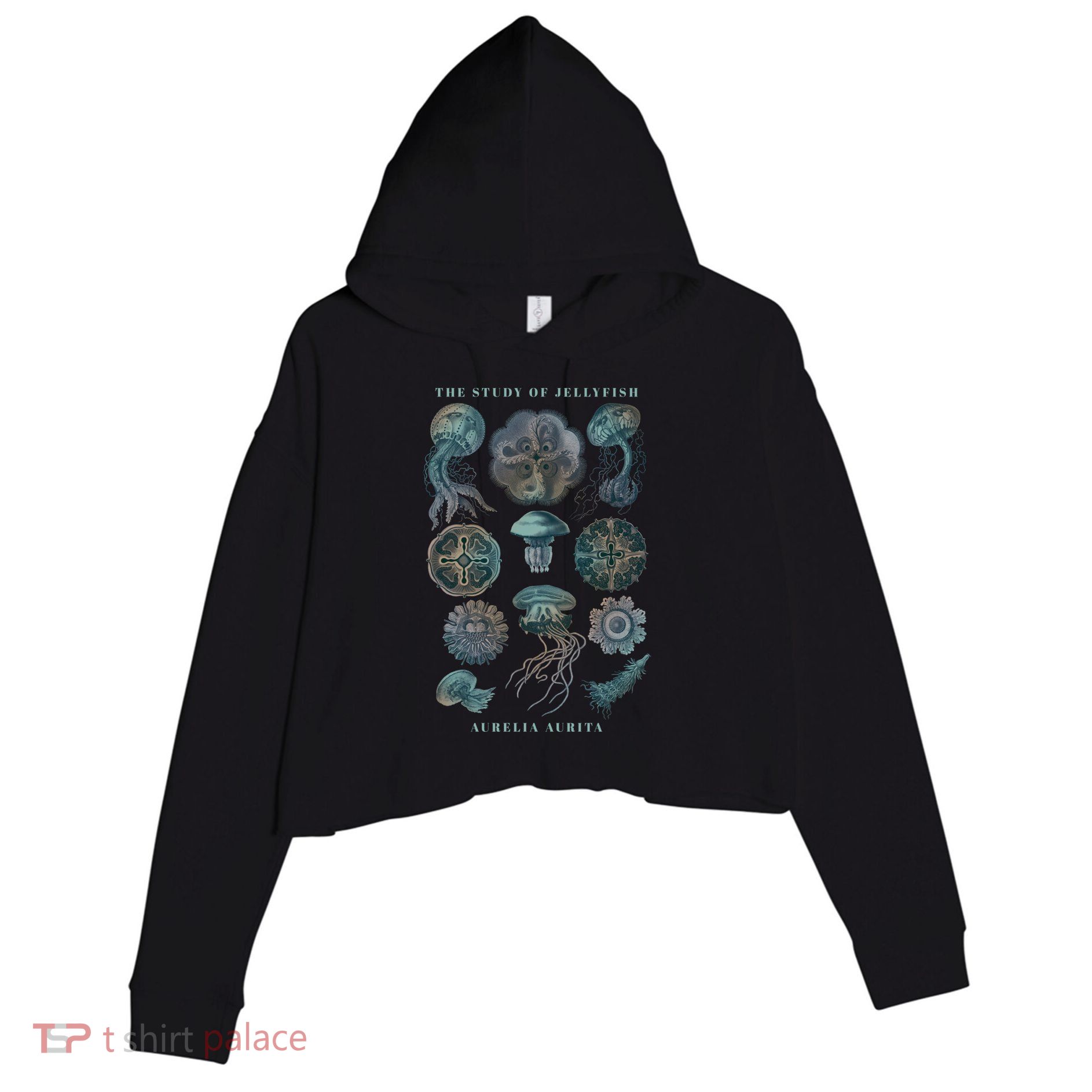 Earth Day The Study Of Jellyfish Gift Crop Fleece Hoodie
