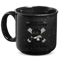 Even Duct Tape Cant Fix Stupid Funny Sarcastic Black Cat 15oz Campfire Ceramic Mug