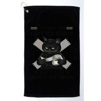 Even Duct Tape Cant Fix Stupid Funny Sarcastic Black Cat Golf Towel