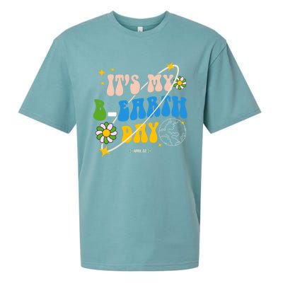 Earth Day Tee Its My Bcool Giftearth Day Funny Birthday Earth Day Gift Sueded Cloud Jersey T-Shirt