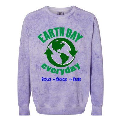 Earth Day Tee Everyday Is Earth Day Funny Gift Colorblast Crewneck Sweatshirt