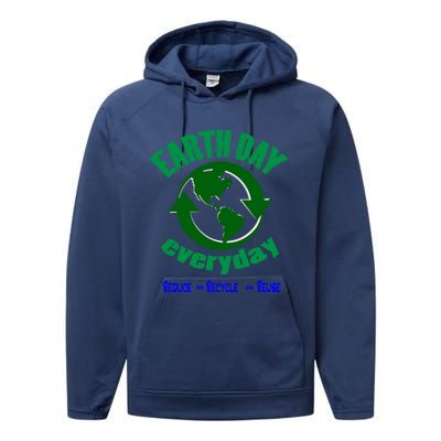 Earth Day Tee Everyday Is Earth Day Funny Gift Performance Fleece Hoodie