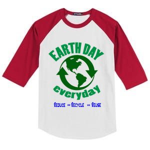 Earth Day Tee Everyday Is Earth Day Funny Gift Kids Colorblock Raglan Jersey