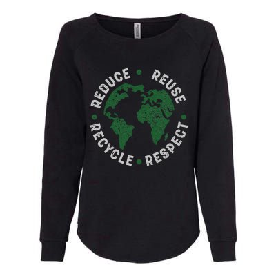 Earth Day Teacher Environment Day Recycle Earth Day Womens California Wash Sweatshirt