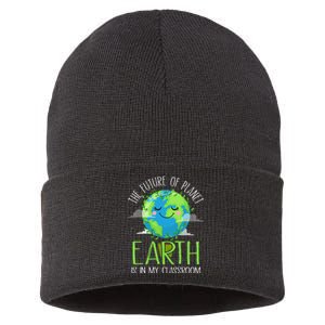 Earth Day Teachers 2024 Funny Classroom Sustainable Knit Beanie