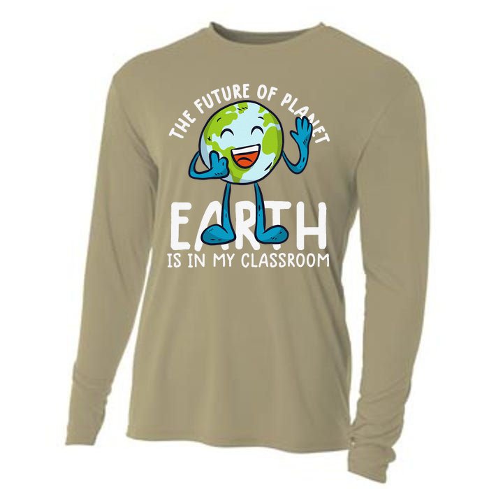 Earth Day Teacher Earth Day Funny Quote Teachers Cooling Performance Long Sleeve Crew