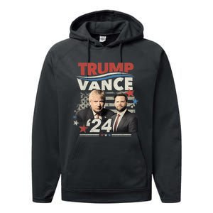 Election Donald Trump Jd Vance 2024 Performance Fleece Hoodie