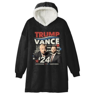 Election Donald Trump Jd Vance 2024 Hooded Wearable Blanket