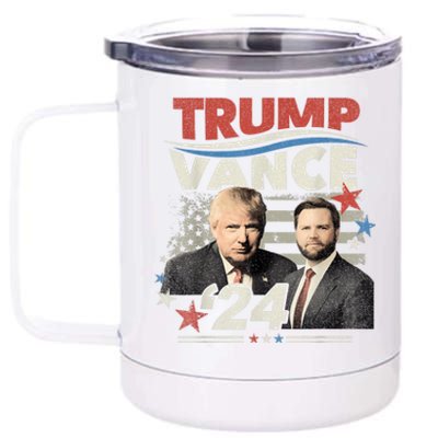 Election Donald Trump Jd Vance 2024 12 oz Stainless Steel Tumbler Cup