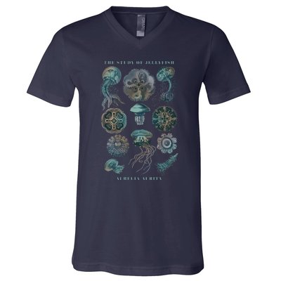 Earth Day The Study Of Jellyfish V-Neck T-Shirt