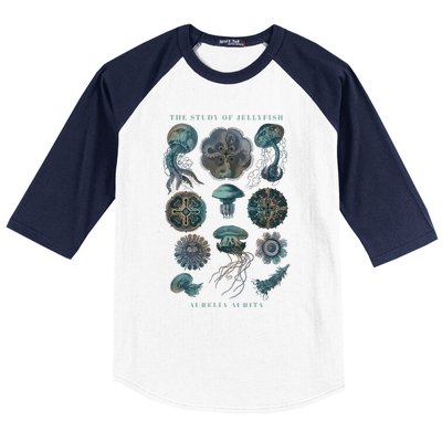 Earth Day The Study Of Jellyfish Baseball Sleeve Shirt