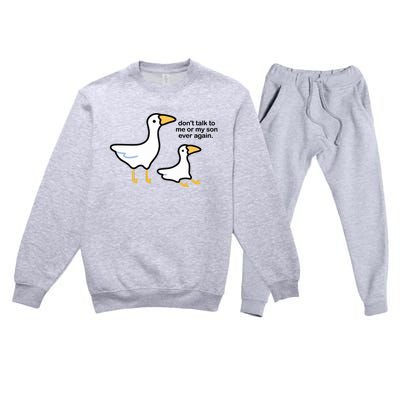 Eveoart DonT Talk To Me Or My Son Ever Again Premium Crewneck Sweatsuit Set