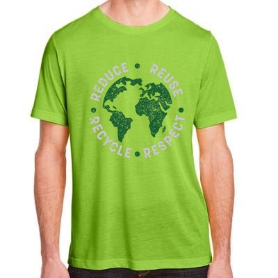 Earth Day Teacher Recycle Vintage Recycling Earth Day Adult ChromaSoft Performance T-Shirt