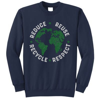 Earth Day Teacher Recycle Vintage Recycling Earth Day Sweatshirt