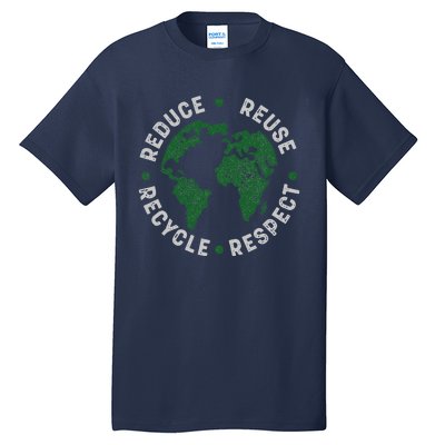 Earth Day Teacher Recycle Vintage Recycling Earth Day Tall T-Shirt