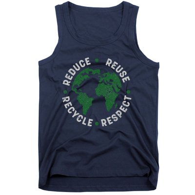 Earth Day Teacher Recycle Vintage Recycling Earth Day Tank Top