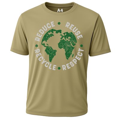 Earth Day Teacher Recycle Vintage Recycling Earth Day Cooling Performance Crew T-Shirt