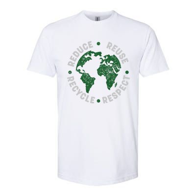 Earth Day Teacher Recycle Vintage Recycling Earth Day Softstyle CVC T-Shirt