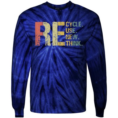 Earth Day Tee Recycle Reuse Renew Rethink Tie-Dye Long Sleeve Shirt