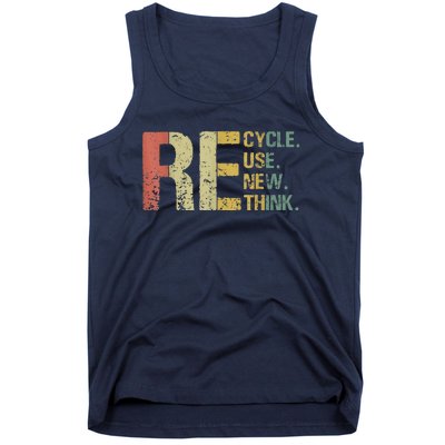 Earth Day Tee Recycle Reuse Renew Rethink Tank Top