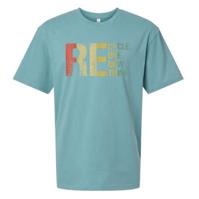 Earth Day Tee Recycle Reuse Renew Rethink Sueded Cloud Jersey T-Shirt