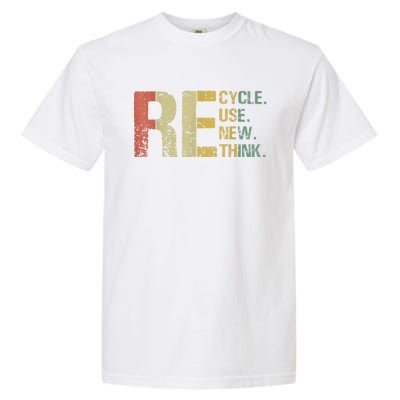 Earth Day Tee Recycle Reuse Renew Rethink Garment-Dyed Heavyweight T-Shirt