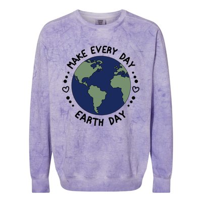 Earth Day Tee Make Everyday Earth Day Gift Planet Earth Day Gift Colorblast Crewneck Sweatshirt