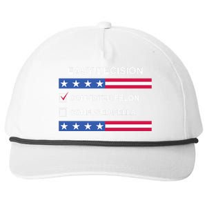 Easy Decision Trump 2024 Convicted Felon Snapback Five-Panel Rope Hat