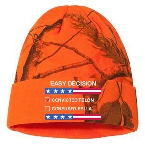 Easy Decision Trump 2024 Convicted Felon Kati Licensed 12" Camo Beanie