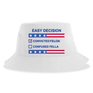 Easy Decision Trump 2024 Convicted Felon Sustainable Bucket Hat