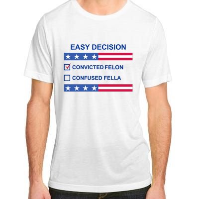 Easy Decision Trump 2024 Convicted Felon Adult ChromaSoft Performance T-Shirt