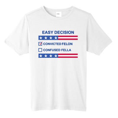 Easy Decision Trump 2024 Convicted Felon Tall Fusion ChromaSoft Performance T-Shirt