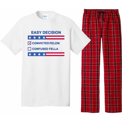 Easy Decision Trump 2024 Convicted Felon Pajama Set