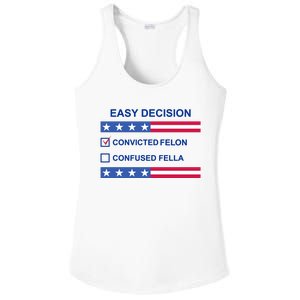 Easy Decision Trump 2024 Convicted Felon Ladies PosiCharge Competitor Racerback Tank