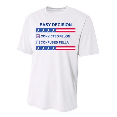 Easy Decision Trump 2024 Convicted Felon Performance Sprint T-Shirt