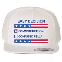 Easy Decision Trump 2024 Convicted Felon Wool Snapback Cap