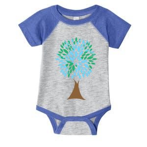 Earth Day Tree With Leaves Image Of Our Planet Environt Cool Gift Infant Baby Jersey Bodysuit