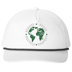 Earth Day Teacher Environment Day Recycle Earth Day Snapback Five-Panel Rope Hat