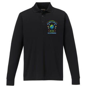 Earth Day Teacher The Future Of Earth Is In My Classroom Performance Long Sleeve Polo