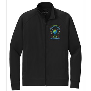 Earth Day Teacher The Future Of Earth Is In My Classroom Stretch Full-Zip Cadet Jacket